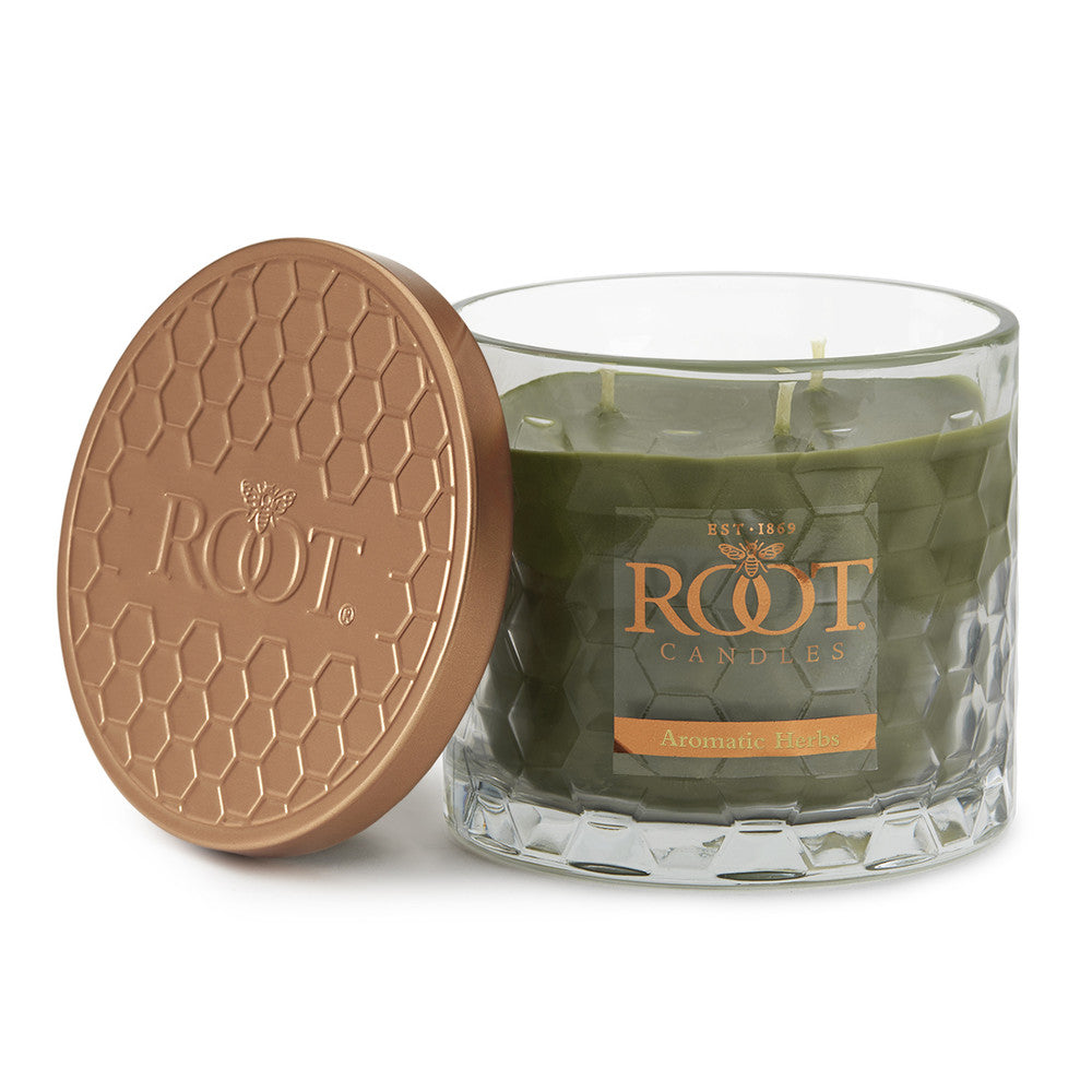 Aromatic Herbs 3 Wick Honeycomb Candle