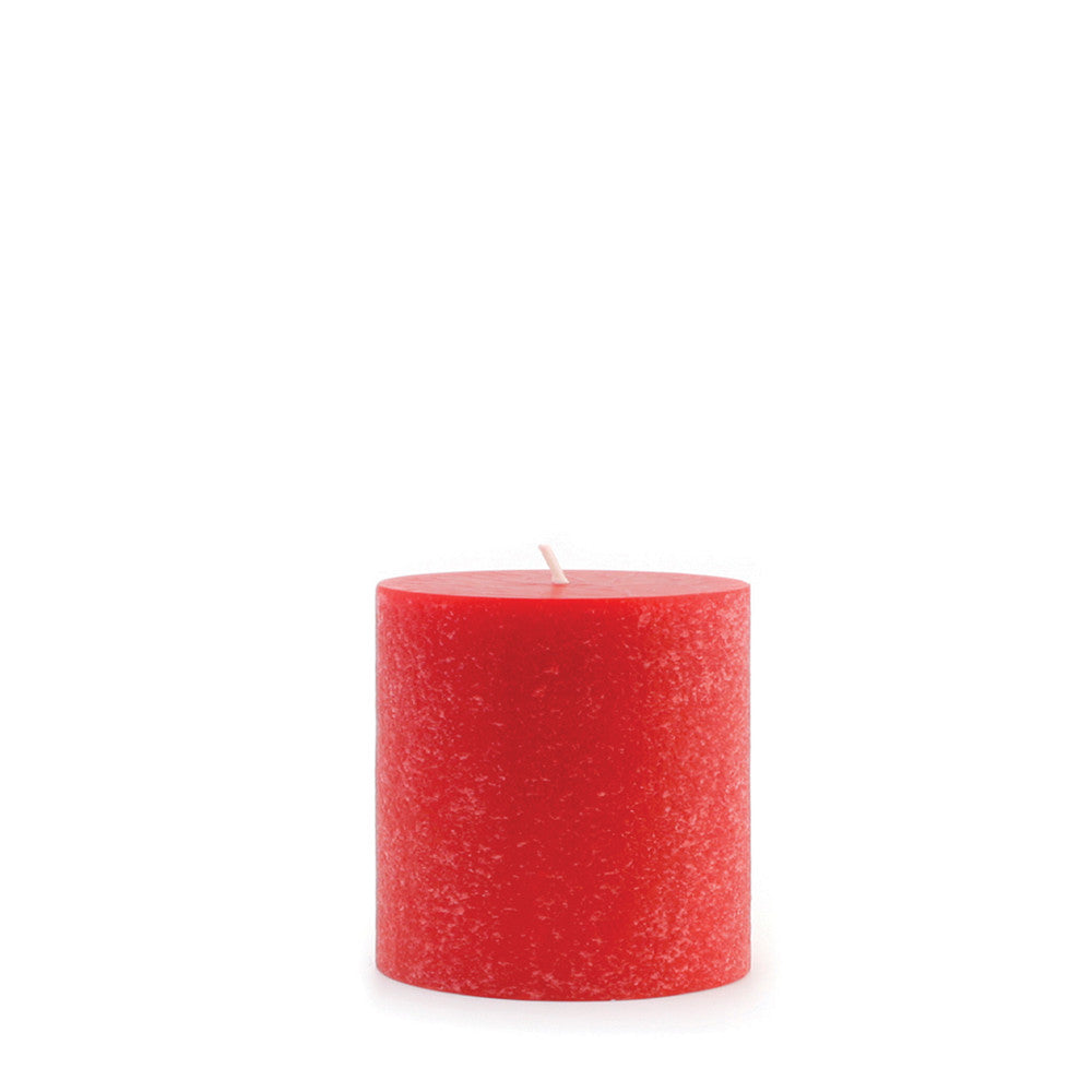Timberline Red Unscented Pillar Candle