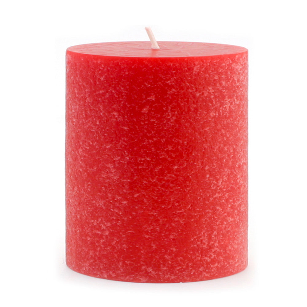 Timberline Red Unscented Pillar Candle
