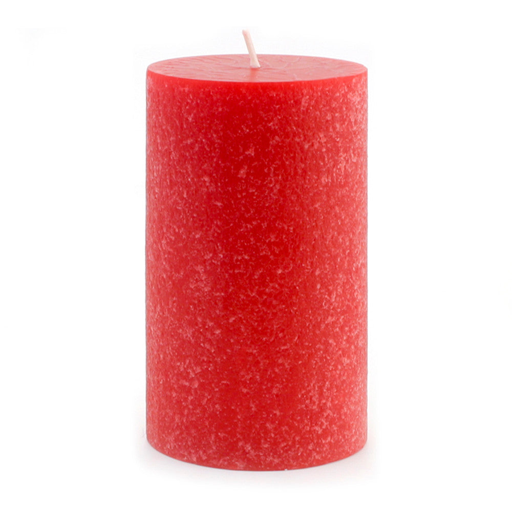 Timberline Red Unscented Pillar Candle