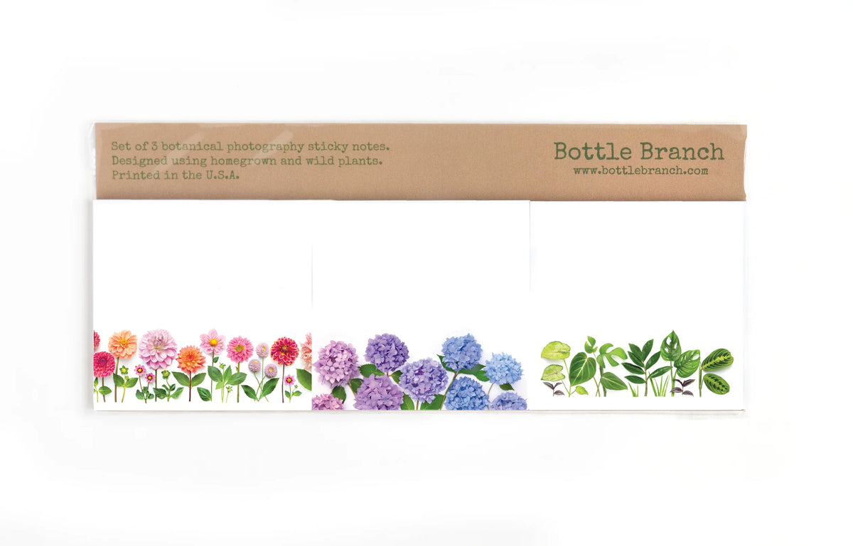 Classic Plants Sticky Notes Set of 3