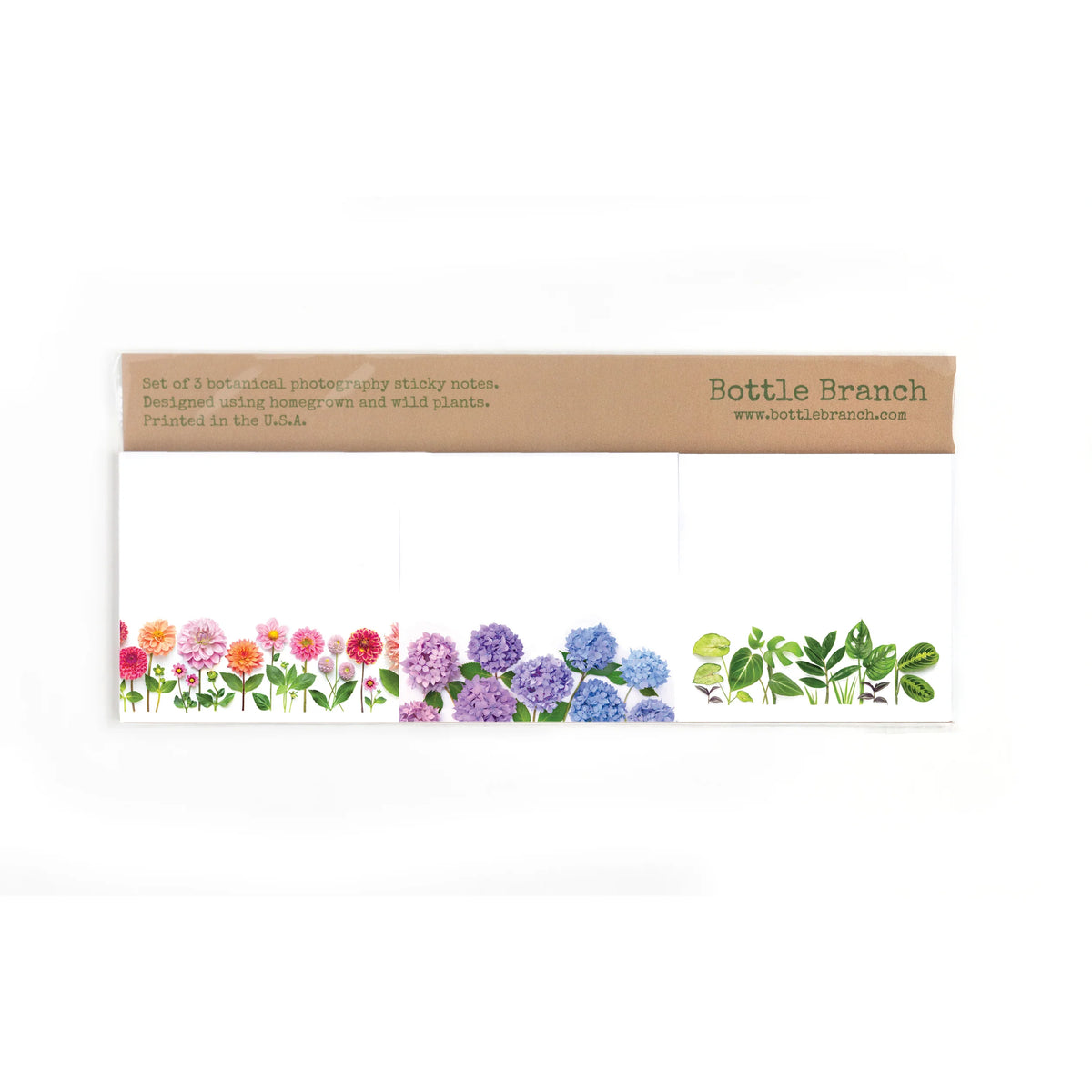 Classic Plants Sticky Notes Set of 3