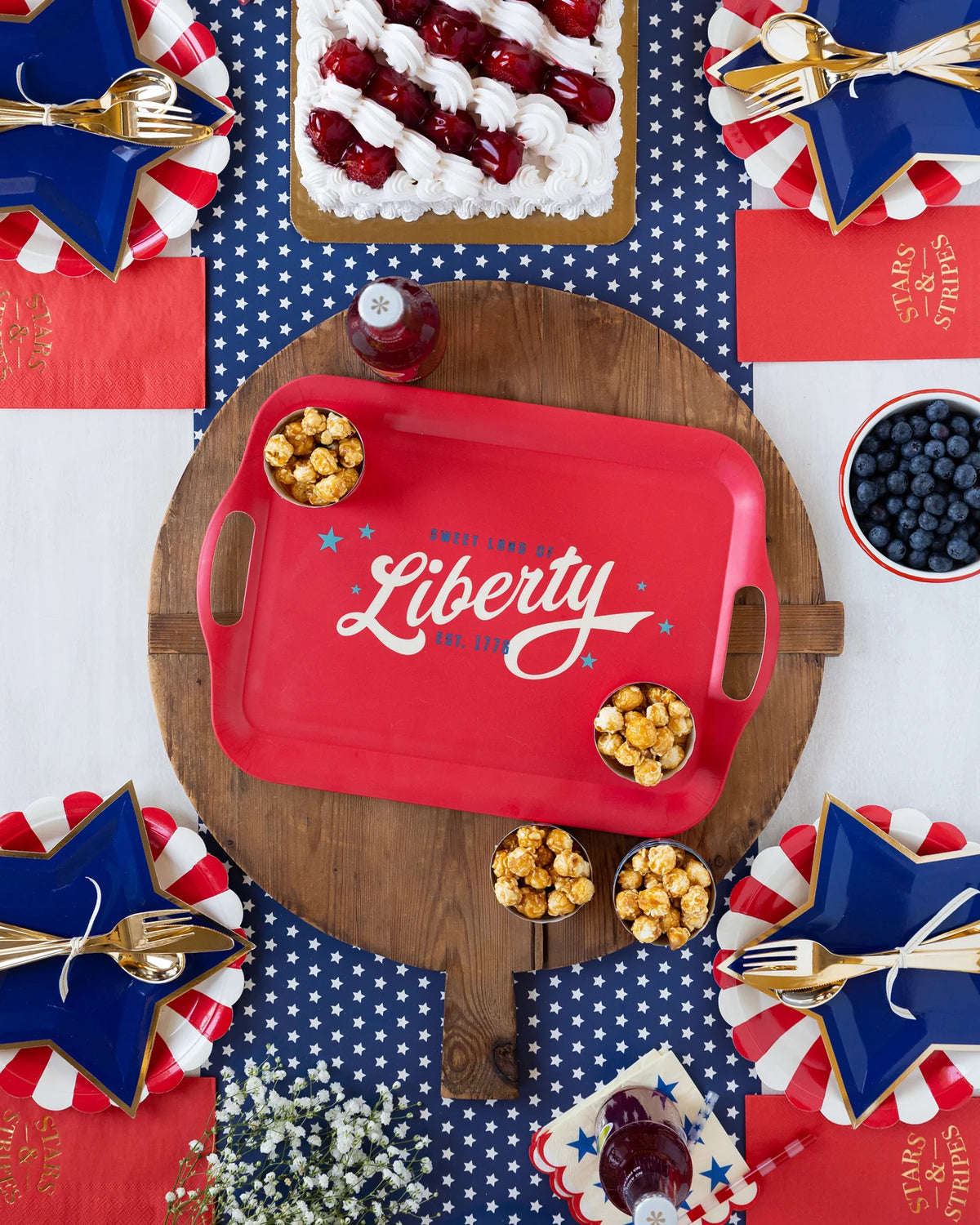 Sweet Land of Liberty Bamboo Tray