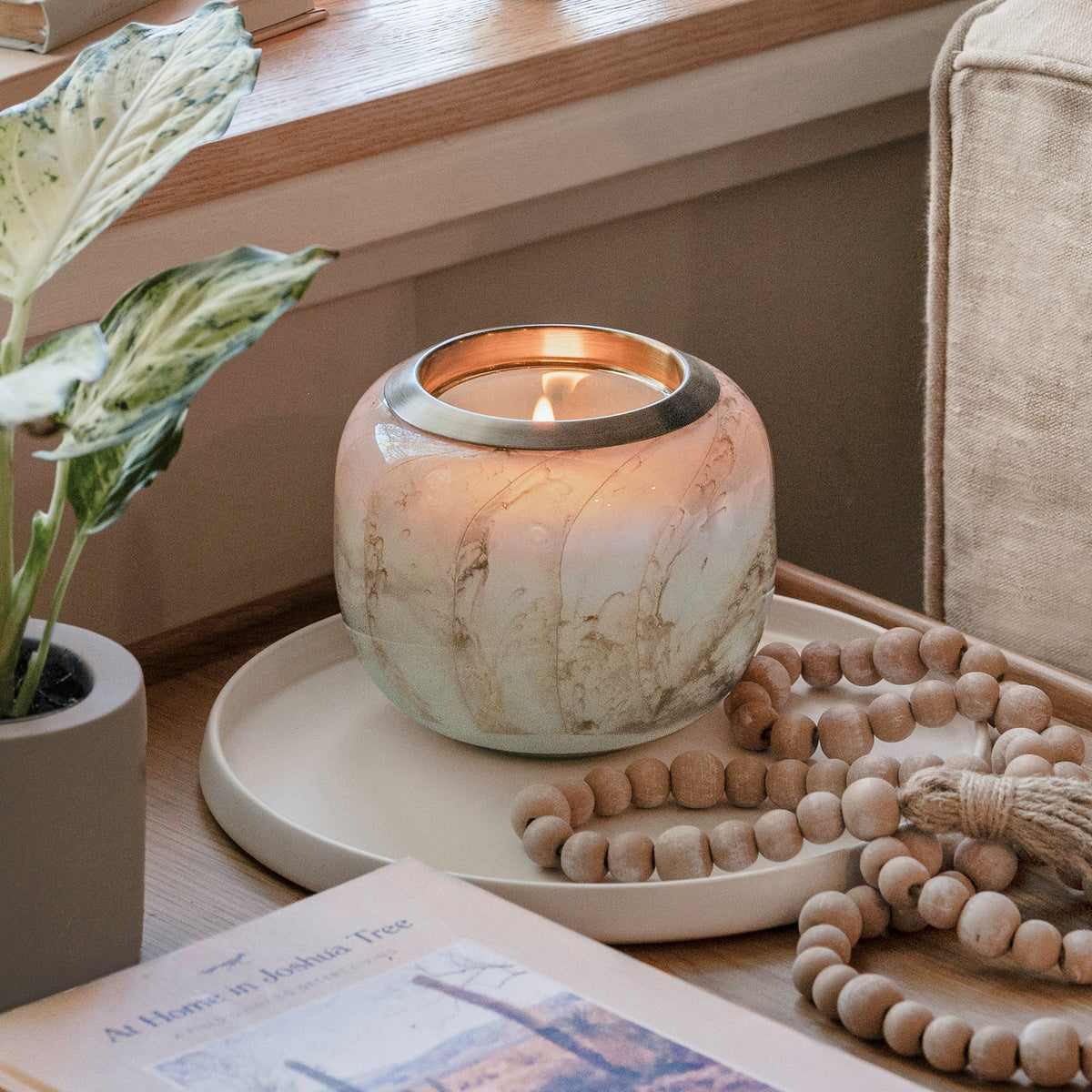 Seafoam Esque Candle Luminary