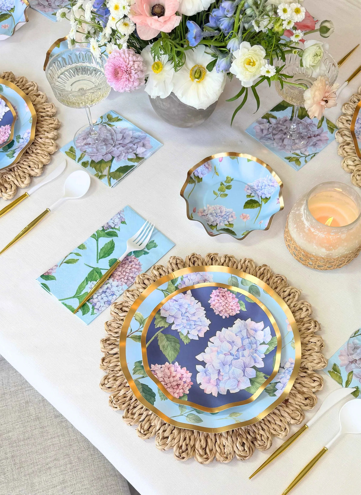 Hydrangea Salad Plates