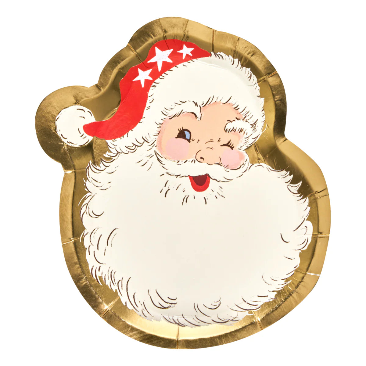 Vintage Santa Shaped Plates