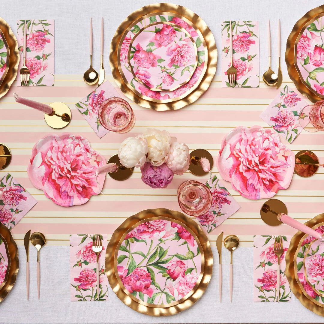 Pink Peonies Salad Plates