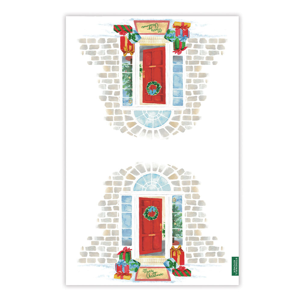 Holiday Open House Tea Towel