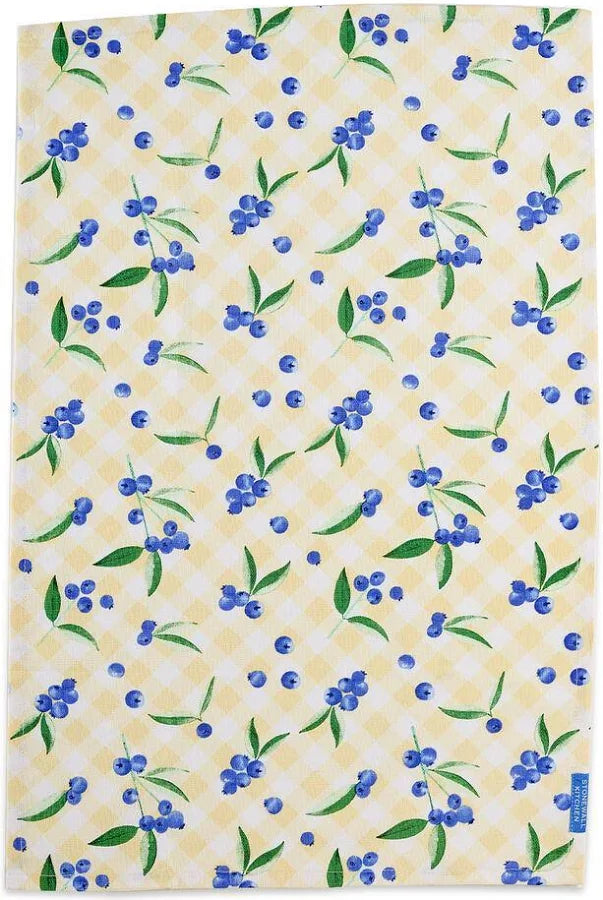 Vintage Blueberries Tea Towel