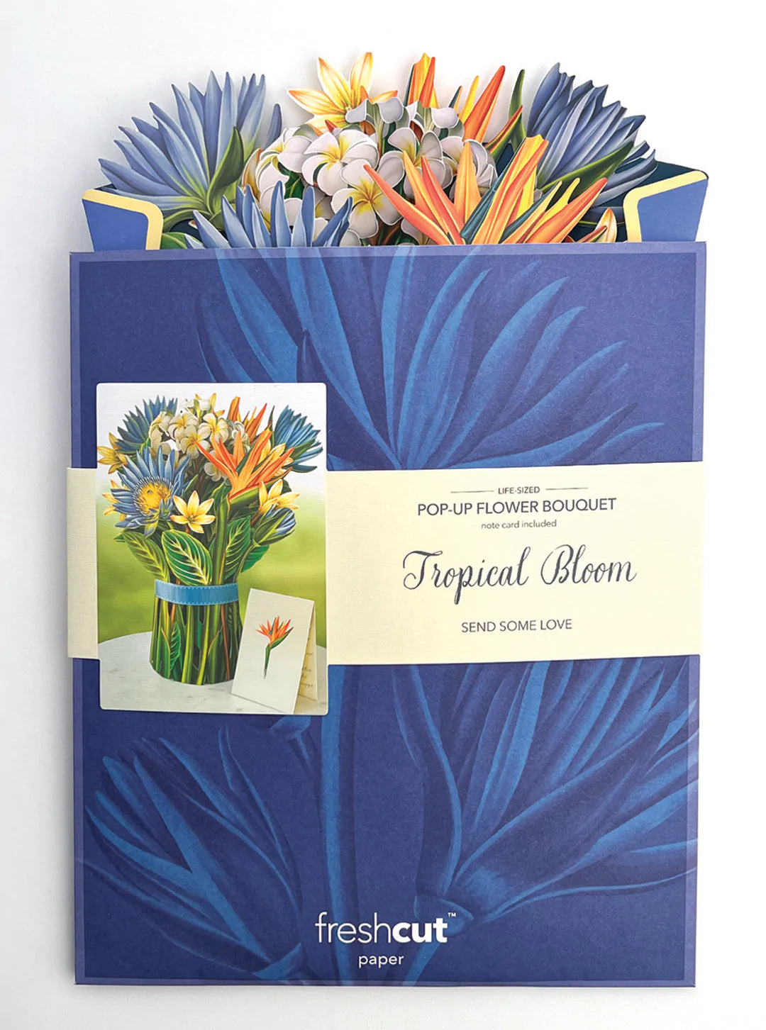 Tropical Blooms Pop-Up Flower Bouquet Card