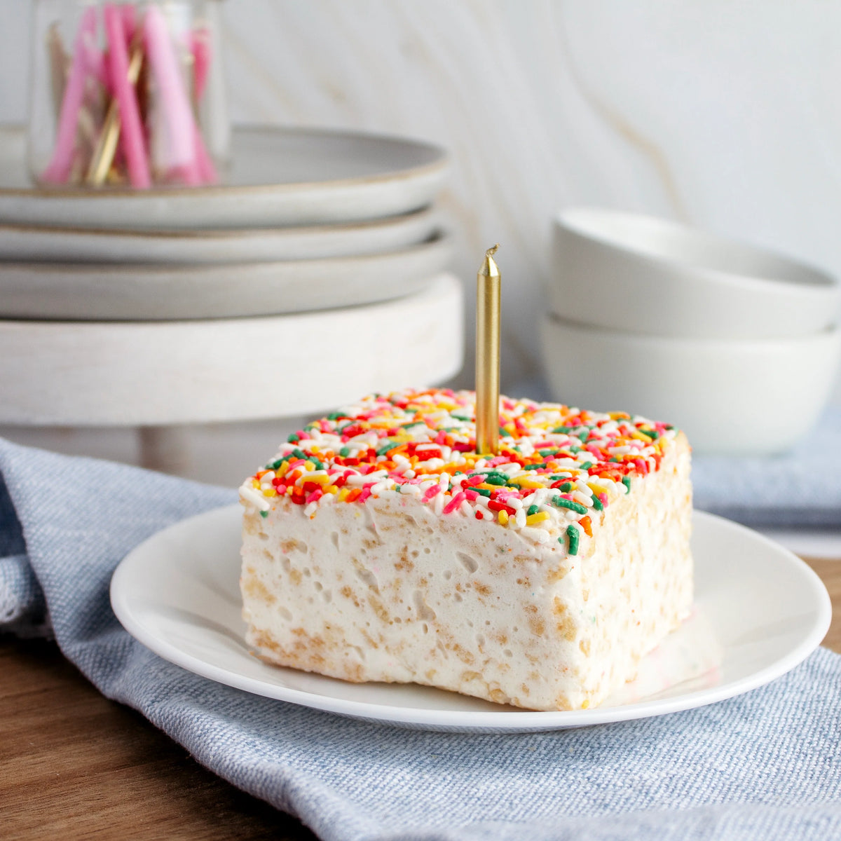 Rainbow Sprinkles Crispy Treat