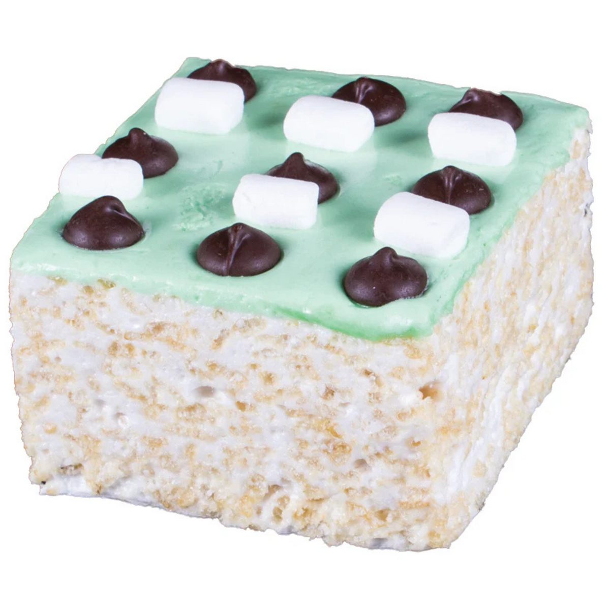 Mint Chocolate Chip Crispy Treat