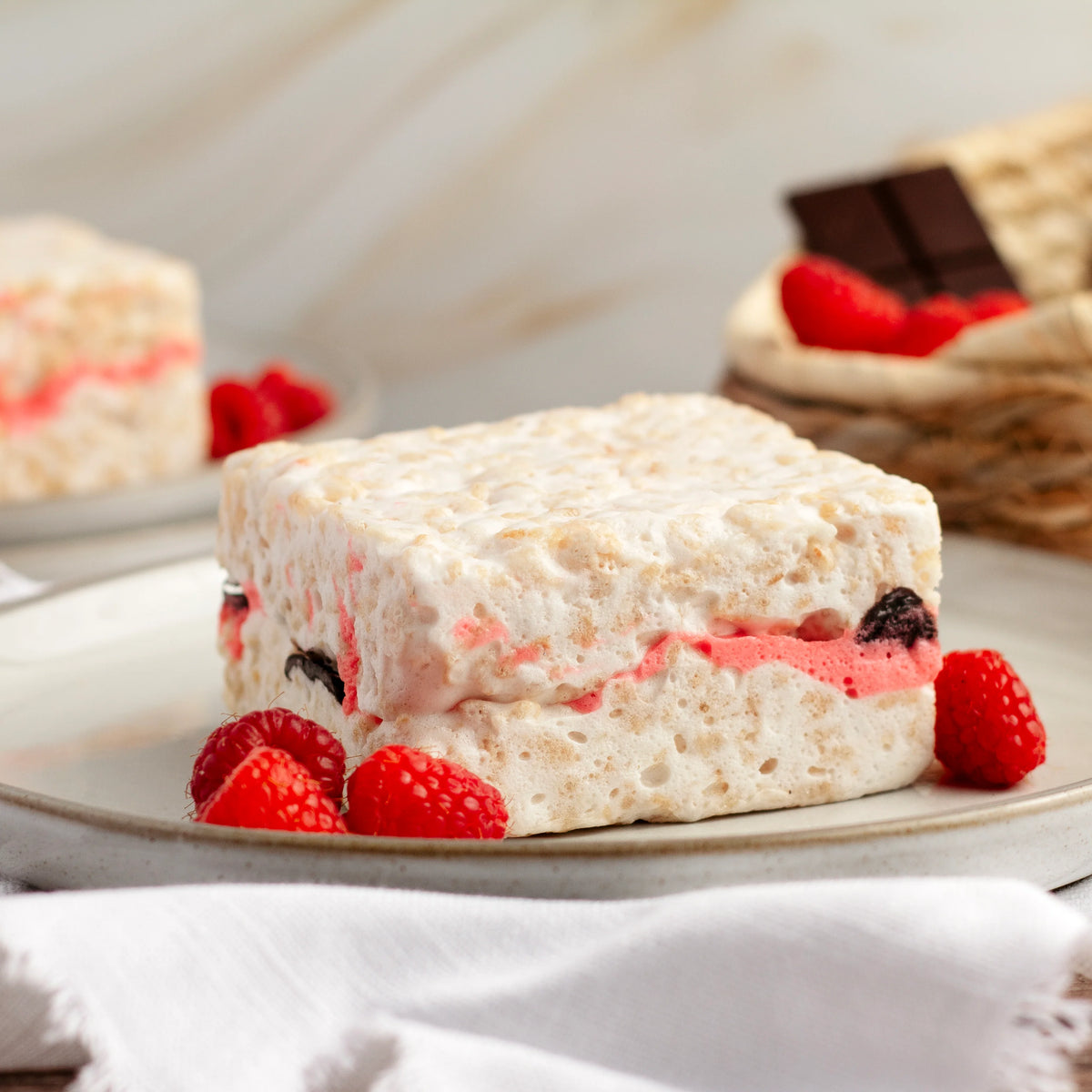 Raspberry Chocolate Crispy Treat