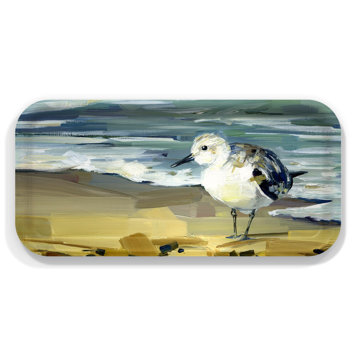 Small Bird on Beach Small Tray