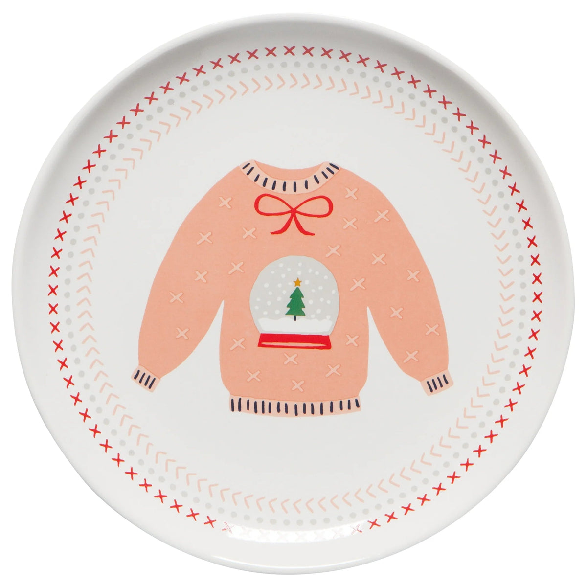 Ugly Christmas Sweaters Appetizer Plates Set of 4