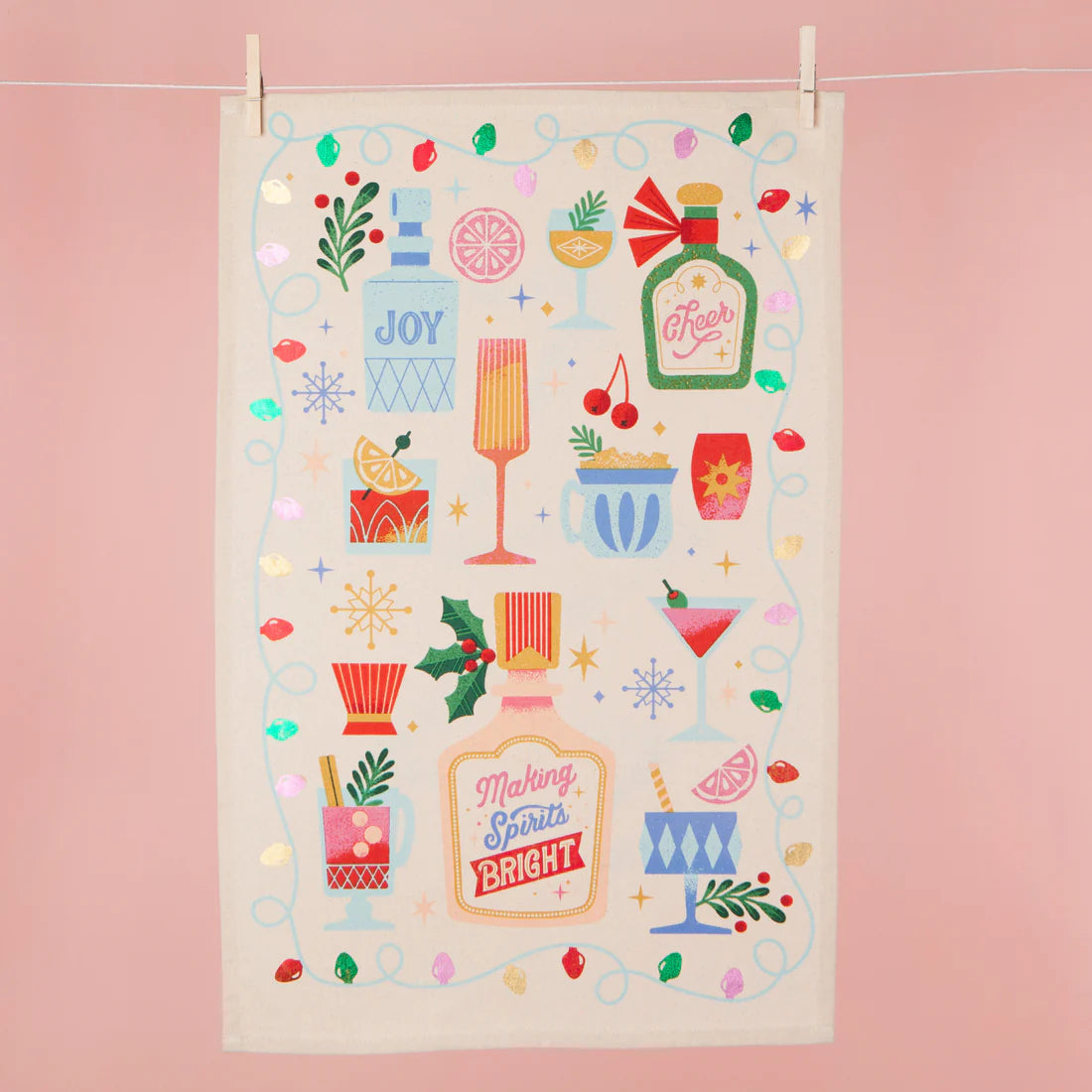 Making Spirits Bright Decorative Towel