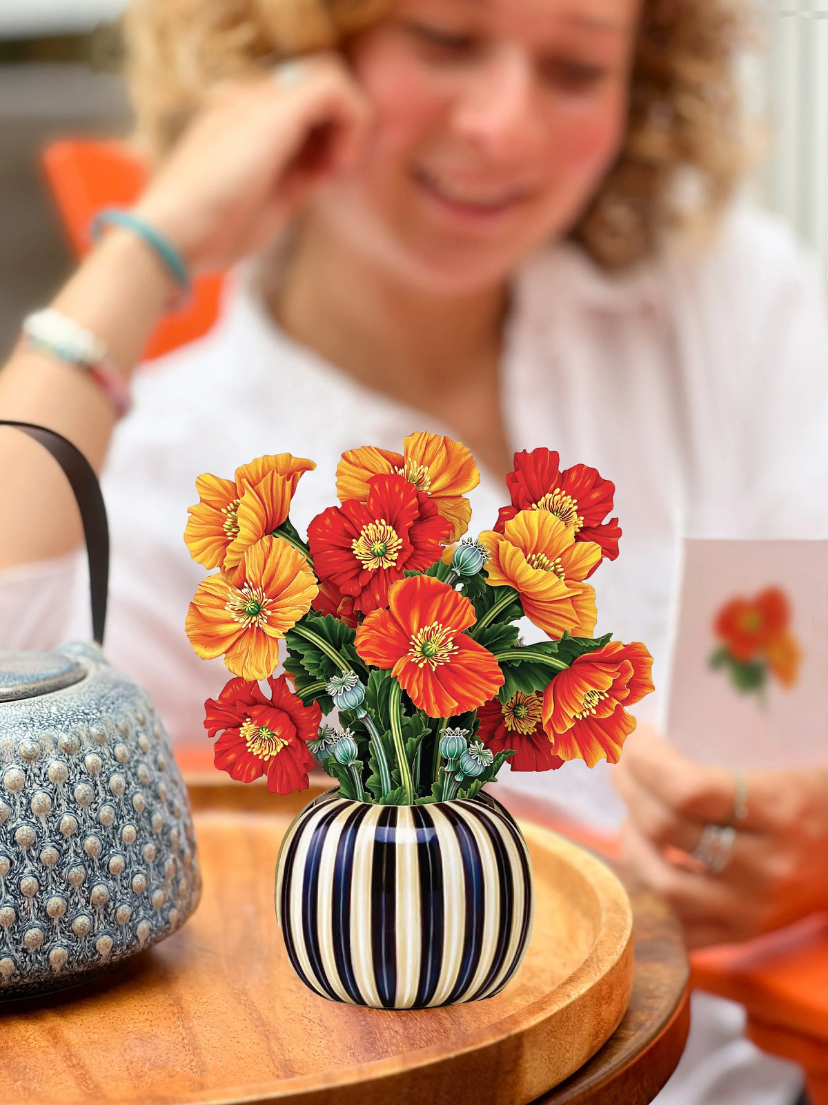 Mini French Poppies Pop-Up Card