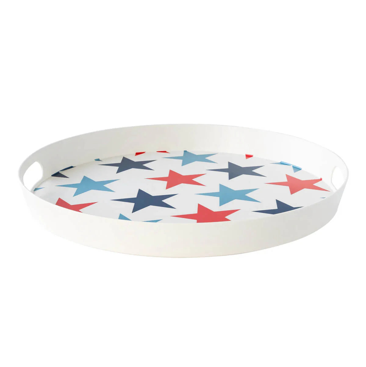 Multi Stars Bamboo Round Tray