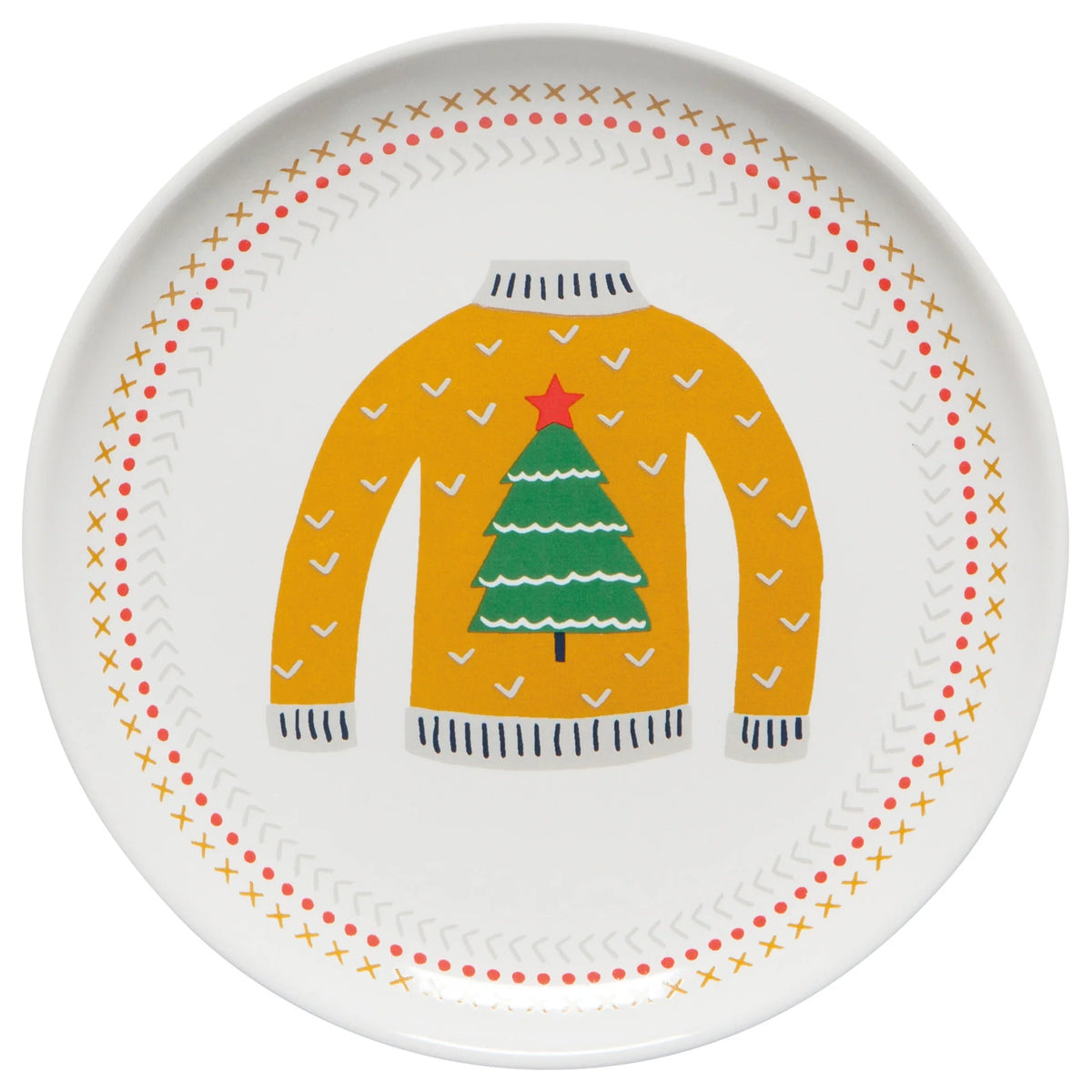 Ugly Christmas Sweaters Appetizer Plates Set of 4