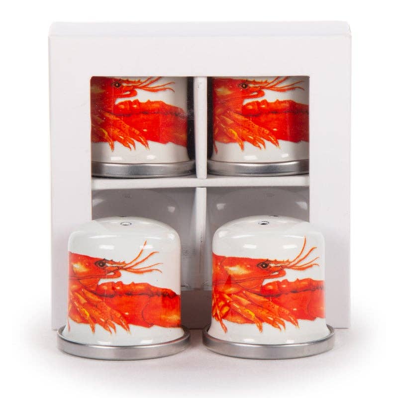 Lobster Enamelware Salt &amp; Pepper Shaker Set