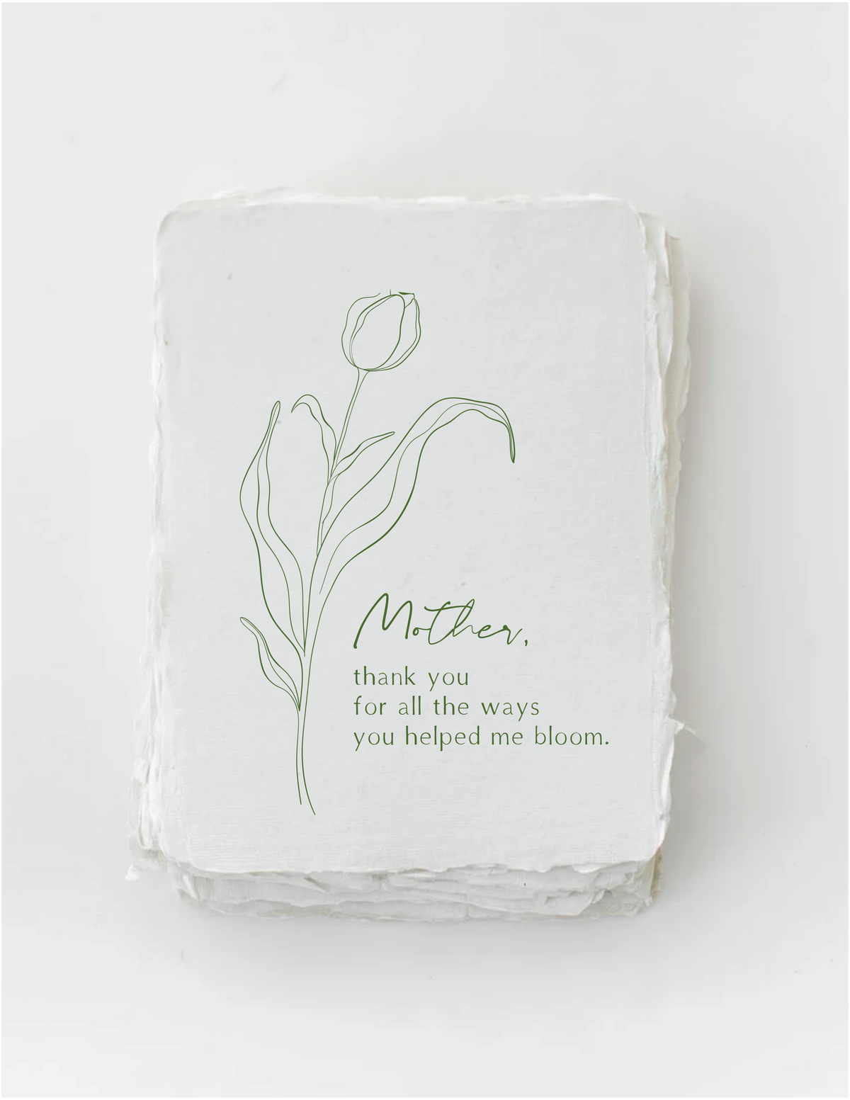 &quot;Mother, you helped me bloom&quot; Plant Flower Greeting Card