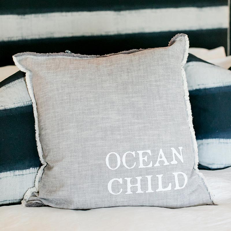 Ocean Child Throw Pillow