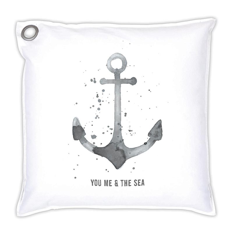 You Me &amp; The Sea Anchor Throw Pillow