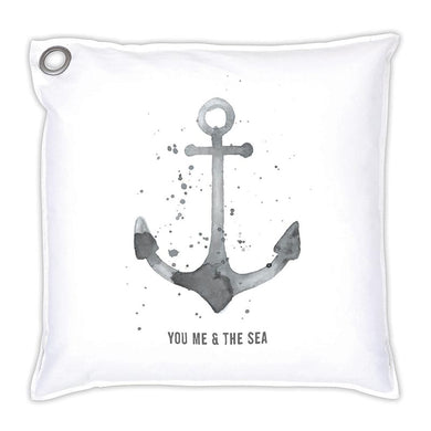 You Me & The Sea Anchor Throw Pillow
