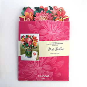 Dear Dahlia Pop-Up Floral Bouquet Greeting Card