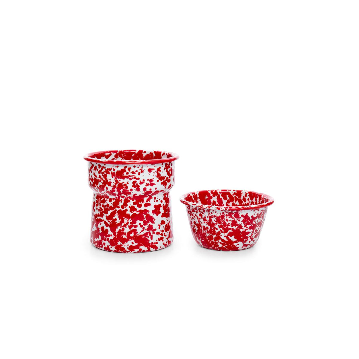 Red Splatter Enamelware Dip Chiller