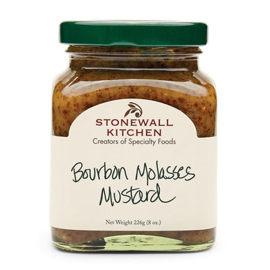 Jar Of Stonewall Kitchen Bourbon Molasses Mustard 8 Oz. 226g Made In Maine Stone Ground