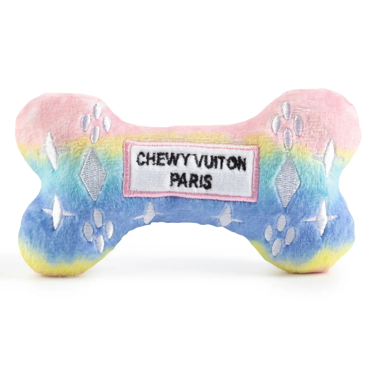 Chewy Vuiton Pink Ombre Bone Plush Dog Toy