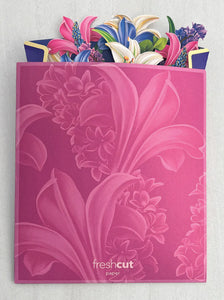 Lilies & Lupines Pop-Up Floral Bouquet Greeting Card