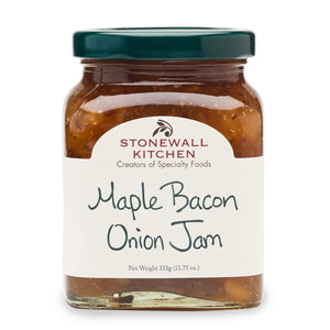 Jar of Stonewall Kitchen maple Bacon Onion Jam 11.75 oz. glass jar made in Maine