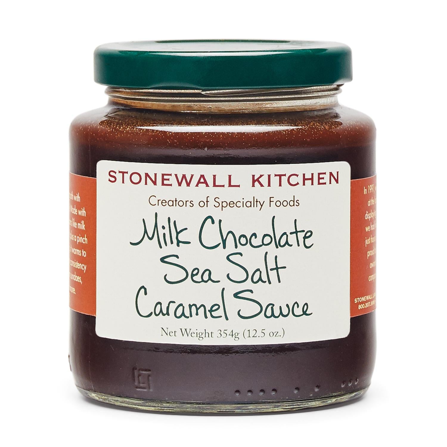Jar of Stonewall Kitchen Milk Chocolate Sea Salt Caramel Sauce 12.5 oz 