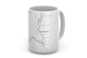 Ogunquit Map Ceramic Coffee Mug