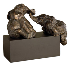 Playful Pachyderms Sculpture
