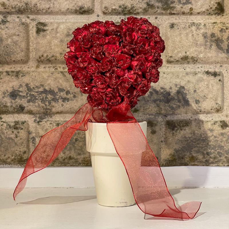 Red Heart Topiary