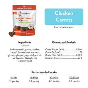 Clucken Carrots Soft Baked Dog Treats