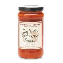 Load image into Gallery viewer, Jar of Stonewall Kitchen Coq Au Vin Simmering Sauce 18.5 Oz. 524g Made In Maine