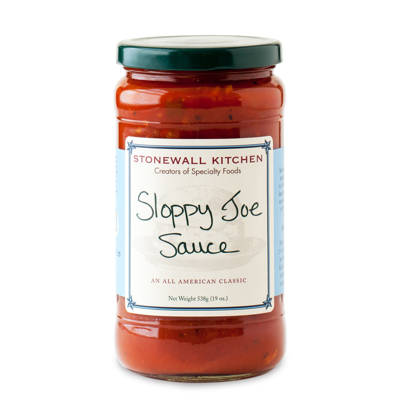 Stonewall Kitchen Sloppy Joe Sauce Jar 19 Oz. 538g Made In Maine