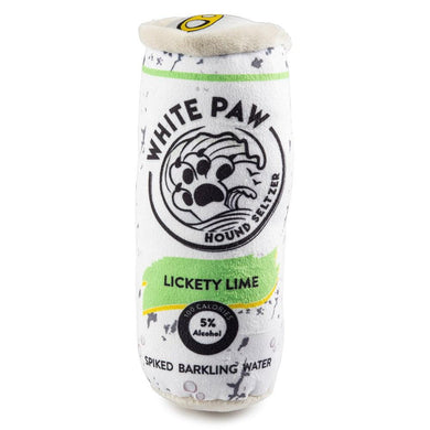 White Paw Hound Seltzer Lickety Lime Plush Dog Toy