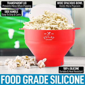 Collapsible Silicone Microwave Popcorn Popper