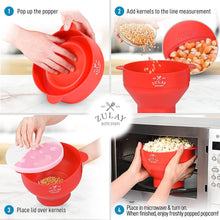 Load image into Gallery viewer, Collapsible Silicone Microwave Popcorn Popper
