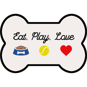 Eat, Play, Love Small Pet Bowl Mat